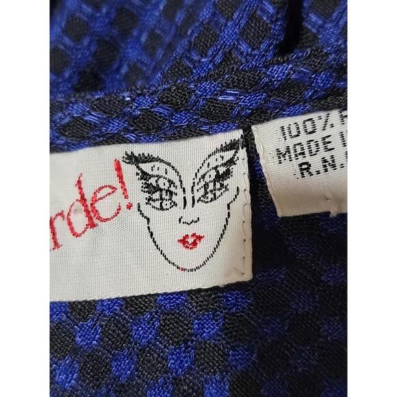 REGANDE! RARE DESIGN BLUE VINTAGE SEQUINED SIZE M WOMEN'S ROMPER W/ POCKETS #F